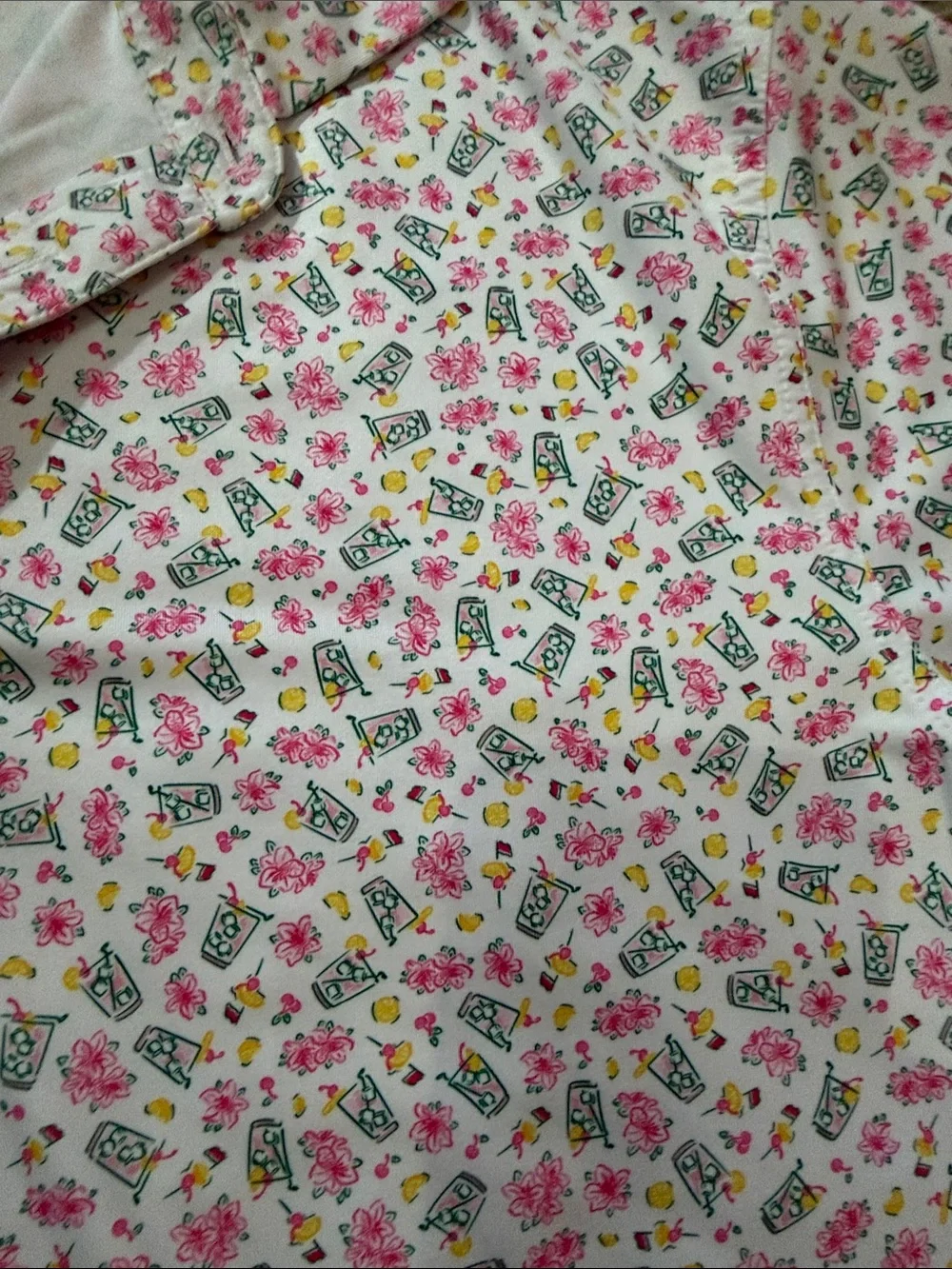Waggle NWOT White Polo with Pink & Green Floral Motif - Masters 2026 edition - Picture 3 of 5